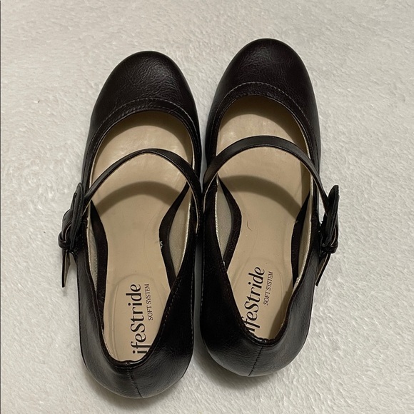 LifeStride Brown Mary Jane Heels Low Heel Pump Sz 5.5M - Picture 5 of 11
